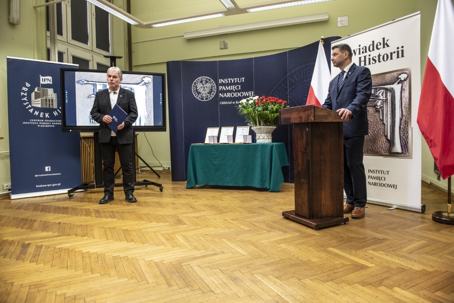 Kraków, 21.12.2020. Ogłoszenie laureatów IX edycji nagrody Świadek Historii. Fot. Agnieszka Masłowska (IPN)