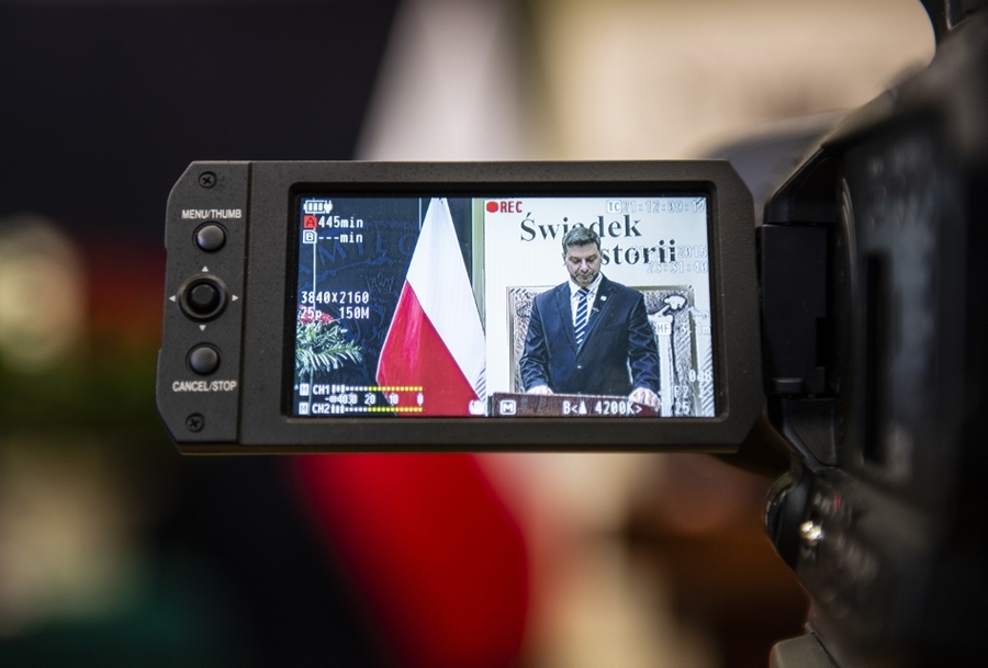 Kraków, 21.12.2020. Ogłoszenie laureatów IX edycji nagrody Świadek Historii. Fot. Agnieszka Masłowska (IPN)