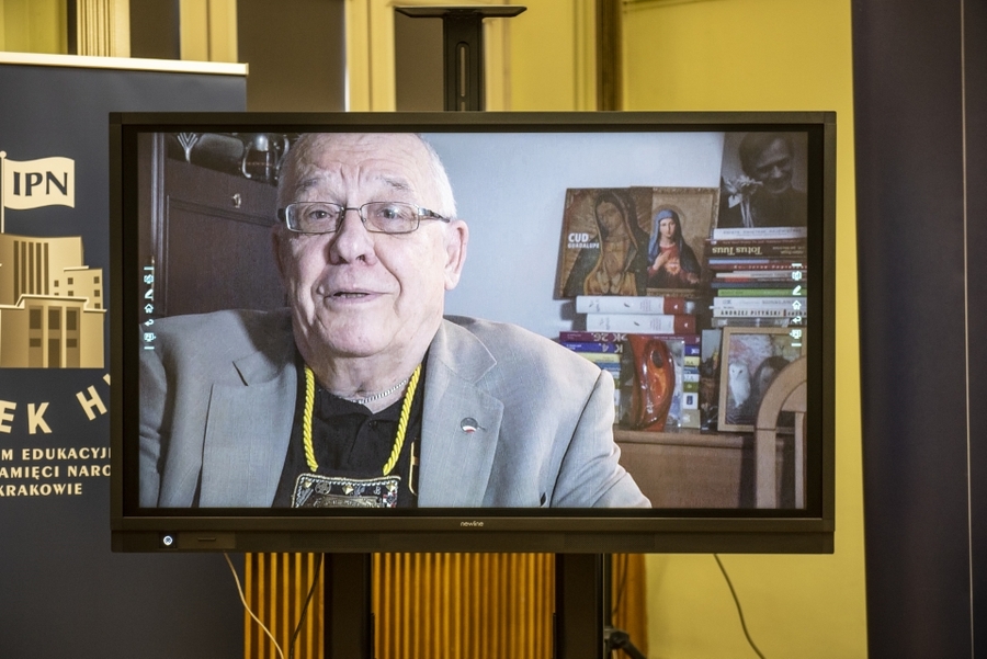 Kraków, 21.12.2020. Ogłoszenie laureatów IX edycji nagrody Świadek Historii. Fot. Agnieszka Masłowska (IPN)