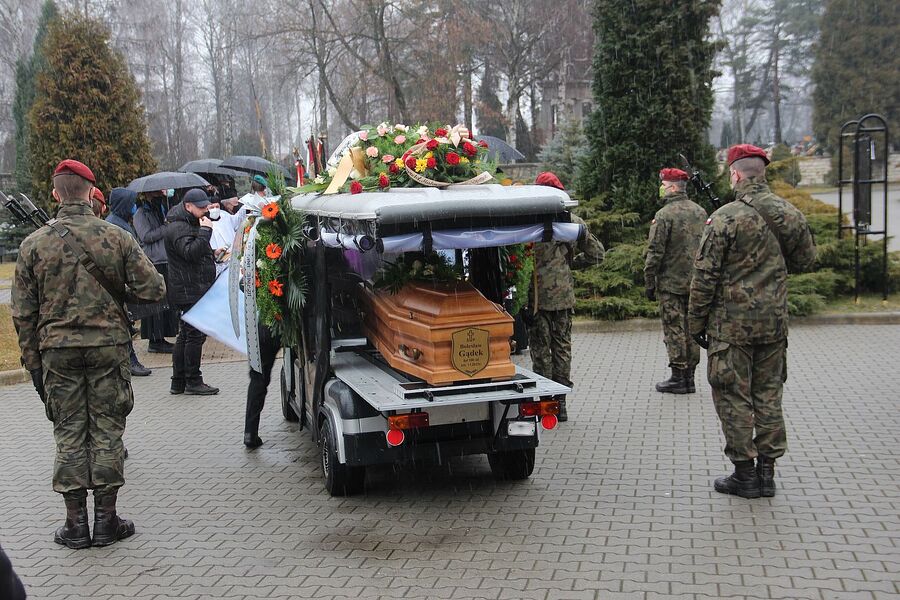 5.01.2021 w Olkuszu pochowano mjr. Bolesława Gądka „Rysia”. Fot. Michał Masłowski (IPN)