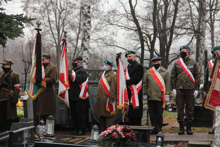 5.01.2021 w Olkuszu pochowano mjr. Bolesława Gądka „Rysia”. Fot. Michał Masłowski (IPN)