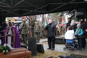 5.01.2021 w Olkuszu pochowano mjr. Bolesława Gądka „Rysia”. Fot. Michał Masłowski (IPN)