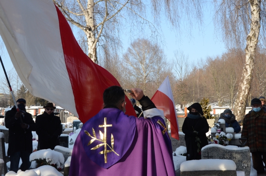 Kraków, 18.01.2021. Uroczystości pogrzebowe Kazimierza Kubraka. Fot. Janusz Ślęzak (IPN)