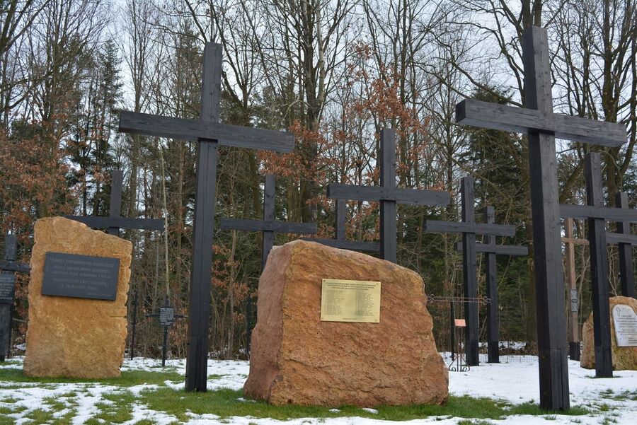 22.01.2021. Wizyta wiceprezesa IPN dr. Mateusza Szpytmy w Mauzoleum Martyrologii Wsi Polskich w Michniowie. Fot. Katarzyna Pronobis (IPN)