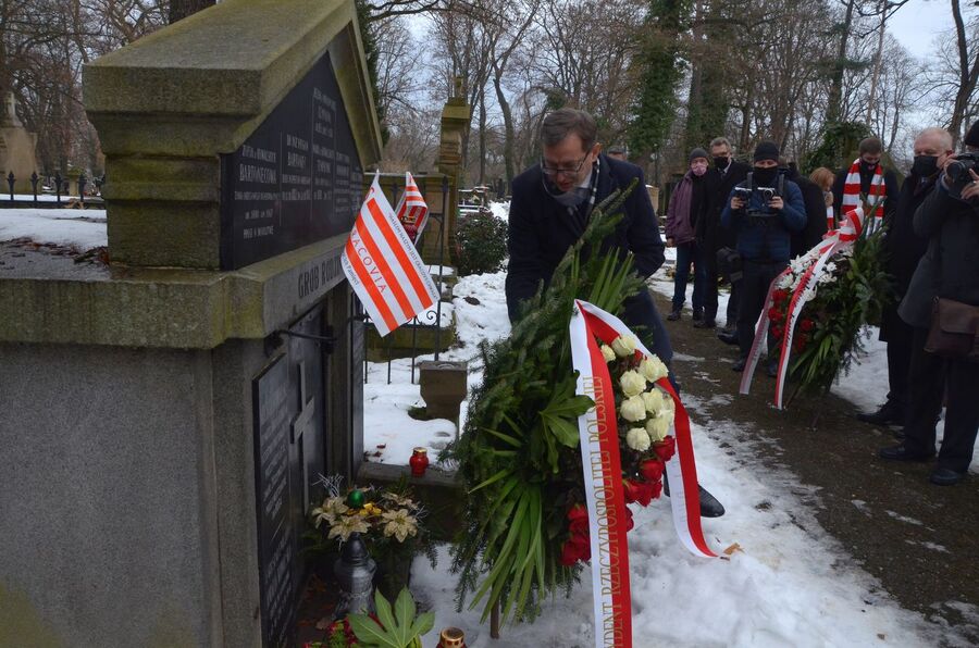 23.01.2021 w Krakowie uczczono 130. rocznicę urodzin Zygmunta Nowakowskiego. Fot. Janusz Ślęzak (IPN)