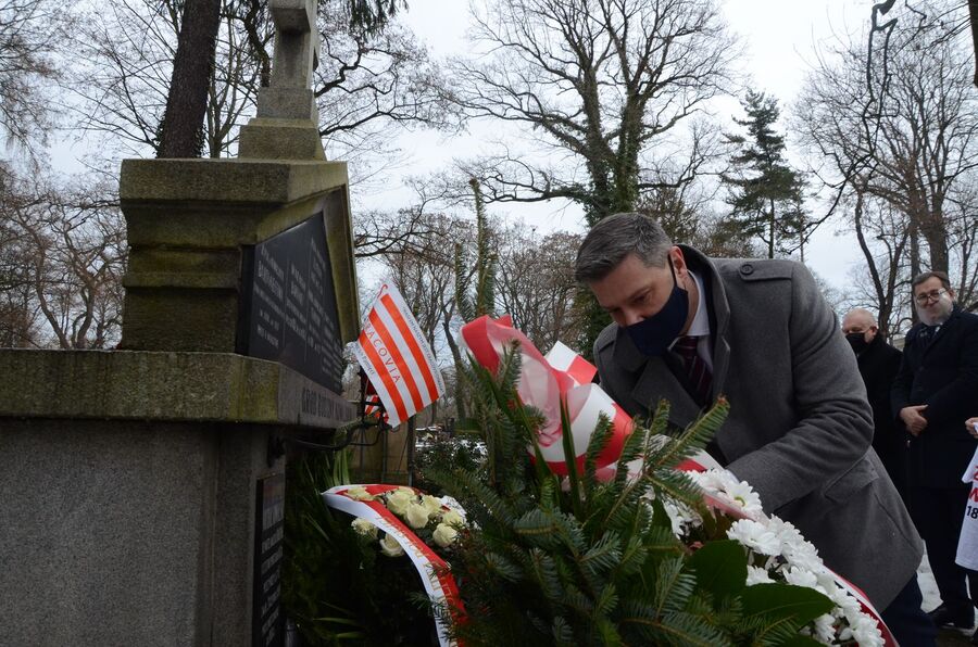 23.01.2021 w Krakowie uczczono 130. rocznicę urodzin Zygmunta Nowakowskiego. Fot. Janusz Ślęzak (IPN)