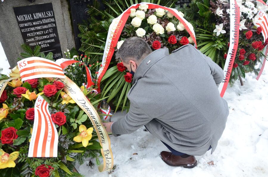 23.01.2021 w Krakowie uczczono 130. rocznicę urodzin Zygmunta Nowakowskiego. Fot. Janusz Ślęzak (IPN)