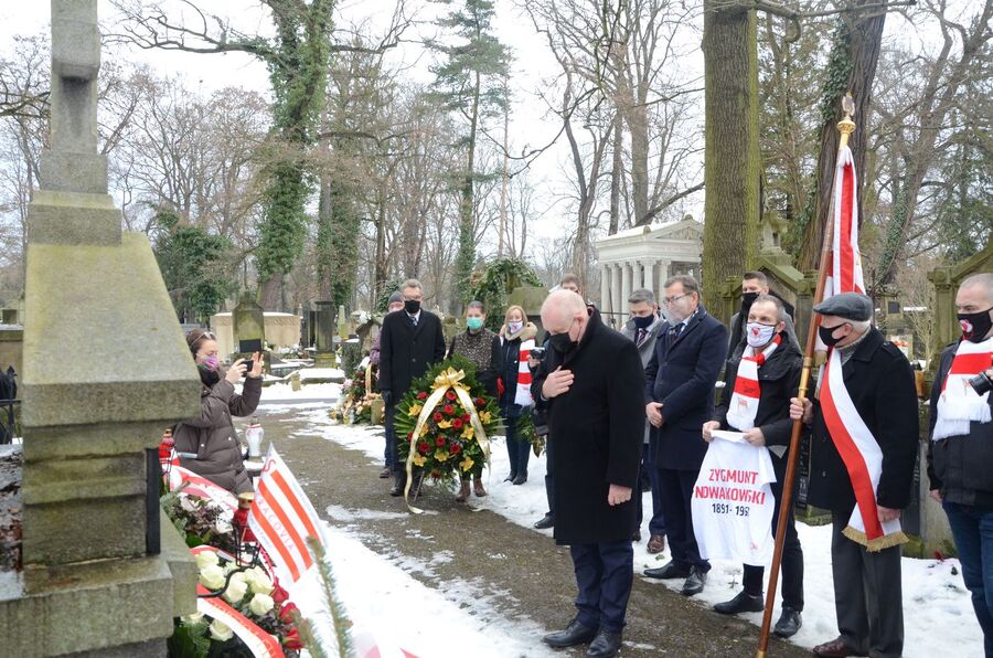 23.01.2021 w Krakowie uczczono 130. rocznicę urodzin Zygmunta Nowakowskiego. Fot. Janusz Ślęzak (IPN)