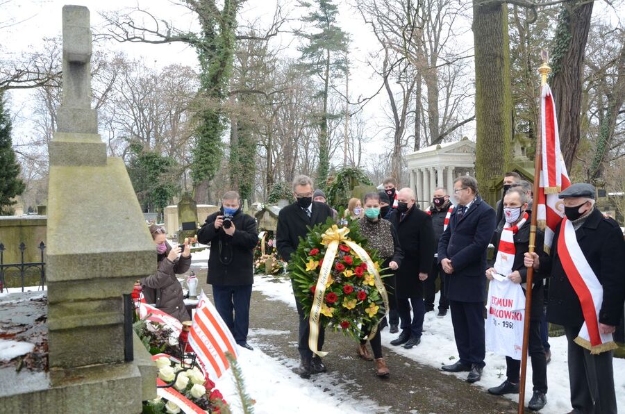 23.01.2021 w Krakowie uczczono 130. rocznicę urodzin Zygmunta Nowakowskiego. Fot. Janusz Ślęzak (IPN)