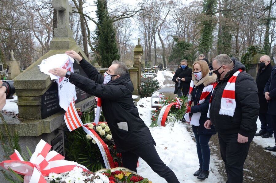 23.01.2021 w Krakowie uczczono 130. rocznicę urodzin Zygmunta Nowakowskiego. Fot. Janusz Ślęzak (IPN)