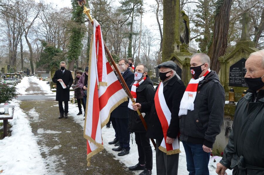 23.01.2021 w Krakowie uczczono 130. rocznicę urodzin Zygmunta Nowakowskiego. Fot. Janusz Ślęzak (IPN)