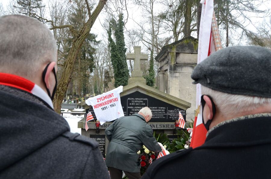 23.01.2021 w Krakowie uczczono 130. rocznicę urodzin Zygmunta Nowakowskiego. Fot. Janusz Ślęzak (IPN)
