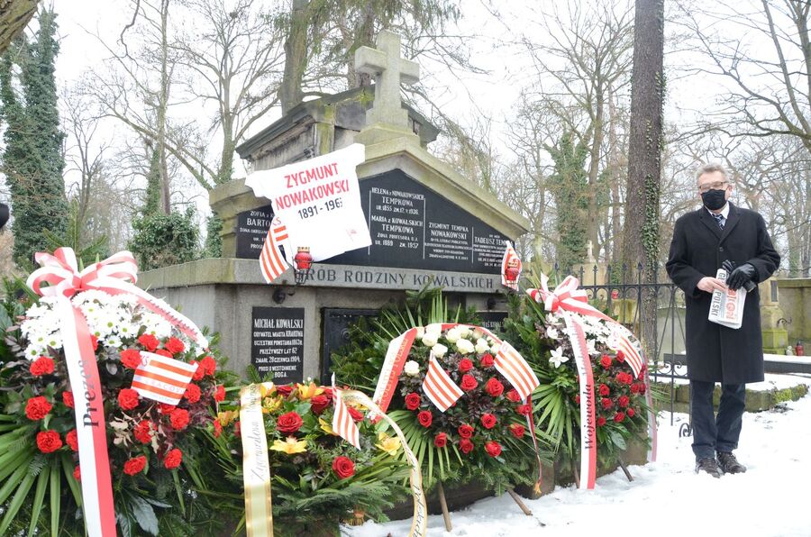 23.01.2021 w Krakowie uczczono 130. rocznicę urodzin Zygmunta Nowakowskiego. Fot. Janusz Ślęzak (IPN)