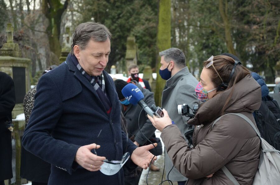 23.01.2021 w Krakowie uczczono 130. rocznicę urodzin Zygmunta Nowakowskiego. Fot. Janusz Ślęzak (IPN)