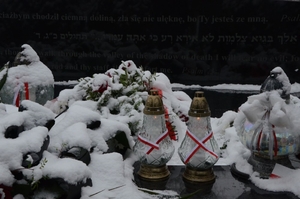 27.01.2021. Cmentarz w Brzeszczach. Mogiła ofiar marszu śmierci z KL Auschwitz. Fot. Janusz Ślęzak (IPN)