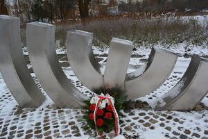 27.01.2021 w Kielcach upamiętniono ofiary Holokaustu. Fot. Katarzyna Pronobis (IPN)