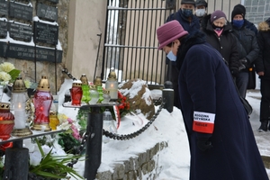 10.02.2021 w Kielcach upamiętniono ofiary pierwszej masowej deportacji na Syberię. Fot. Katarzyna Pronobis (IPN)