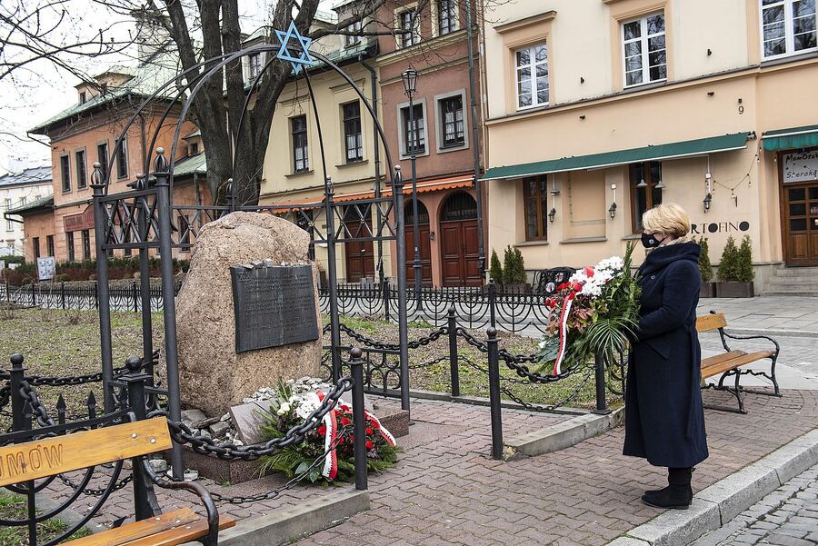 24.03.2021, Kraków. Narodowy Dzień Pamięci Polaków ratujących Żydów. Fot. Agnieszka Masłowska (IPN)