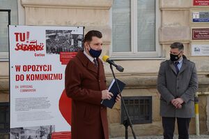 26.03.2021, Gorlice. Wystawa „TU rodziła się »Solidarność«”. Fot. Janusz Ślęzak (IPN)
