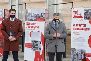 26.03.2021, Gorlice. Wystawa „TU rodziła się »Solidarność«”. Fot. Janusz Ślęzak (IPN)