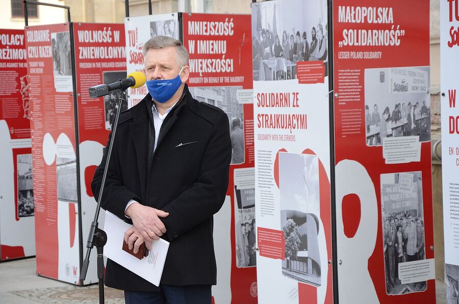 26.03.2021, Gorlice. Wystawa „TU rodziła się »Solidarność«”. Fot. Janusz Ślęzak (IPN)