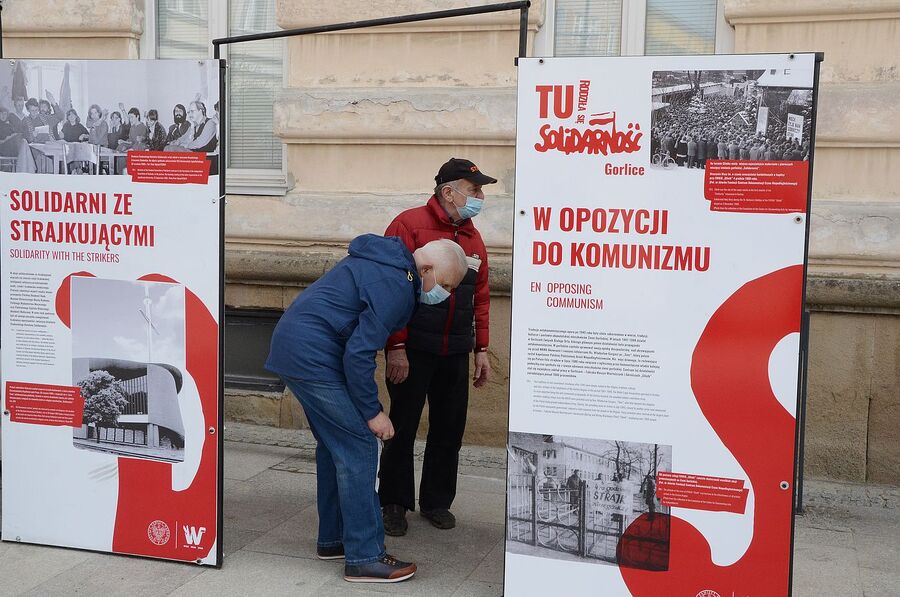 26.03.2021, Gorlice. Wystawa „TU rodziła się »Solidarność«”. Fot. Janusz Ślęzak (IPN)