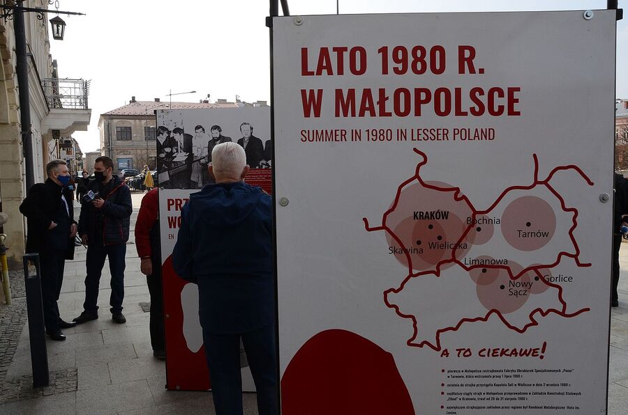 26.03.2021, Gorlice. Wystawa „TU rodziła się »Solidarność«”. Fot. Janusz Ślęzak (IPN)