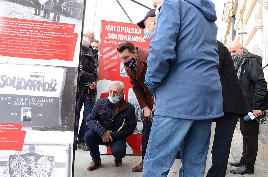 26.03.2021, Gorlice. Wystawa „TU rodziła się »Solidarność«”. Fot. Janusz Ślęzak (IPN)
