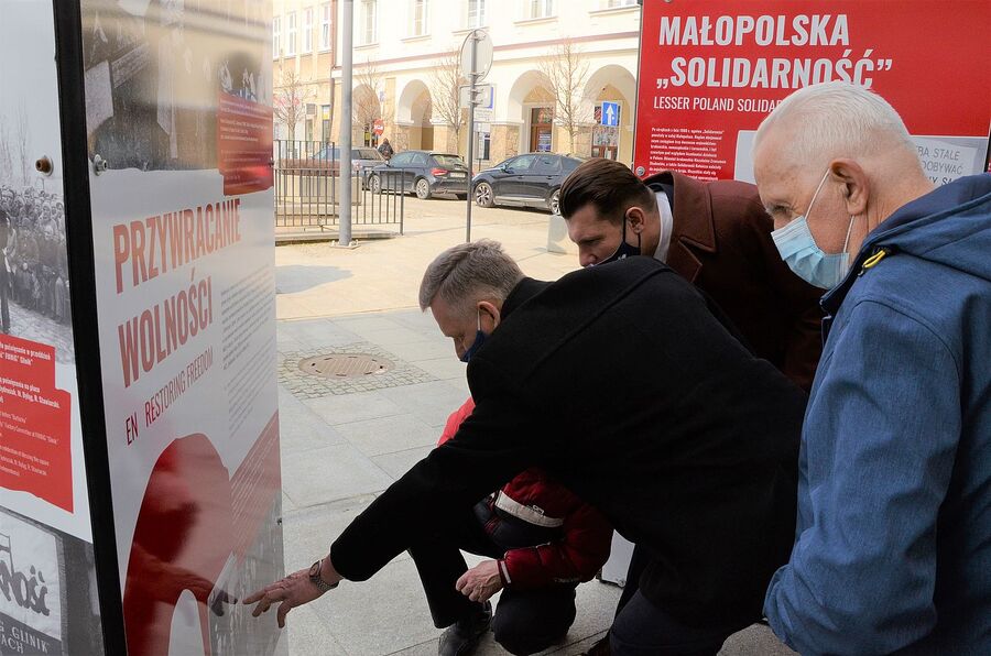 26.03.2021, Gorlice. Wystawa „TU rodziła się »Solidarność«”. Fot. Janusz Ślęzak (IPN)