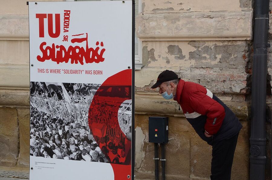 26.03.2021, Gorlice. Wystawa „TU rodziła się »Solidarność«”. Fot. Janusz Ślęzak (IPN)