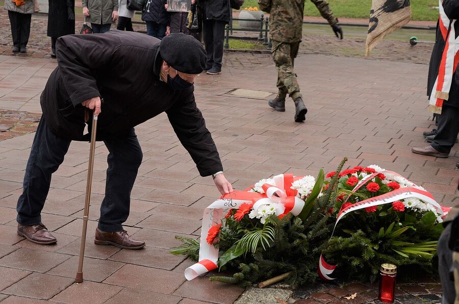 13.04.2021 w Krakowie oddano hołd ofiarom zbrodni katyńskiej. Fot. Janusz Ślęzak (IPN)