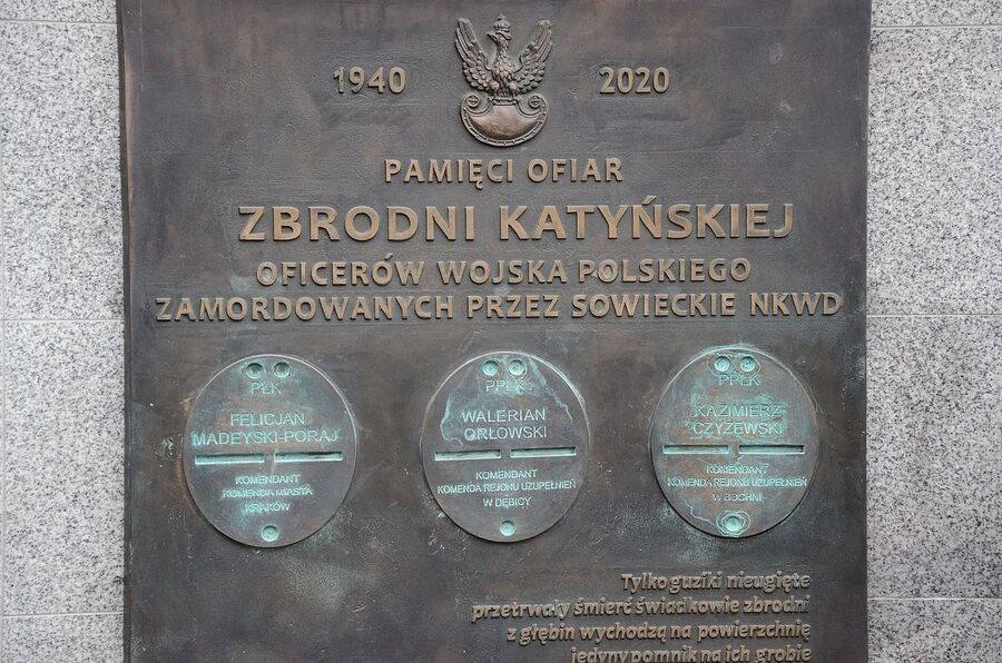 13.04.2021 w Krakowie oddano hołd ofiarom zbrodni katyńskiej. Fot. Janusz Ślęzak (IPN)