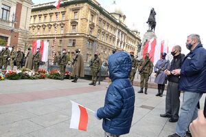 Trzeciomajowe uroczystości 2021 w Krakowie. Fot. Janusz Ślęzak (IPN)