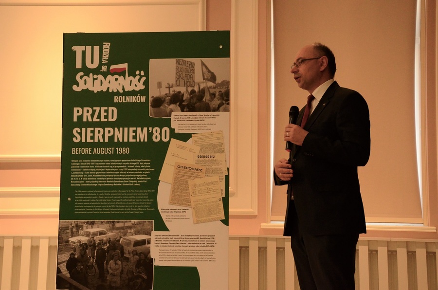 Wystawa „TU rodziła się Solidarność rolników” w Zakliczynie, fot. Żaneta Wierzgacz (IPN)