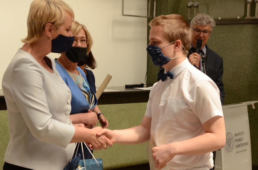 11.06.2021, Kraków. Uroczystość wręczenia nagród laureatom małopolskiego konkursu „Polscy żołnierze w obronie wolnego świata 1939-1940”. Fot. Janusz Ślęzak (IPN)