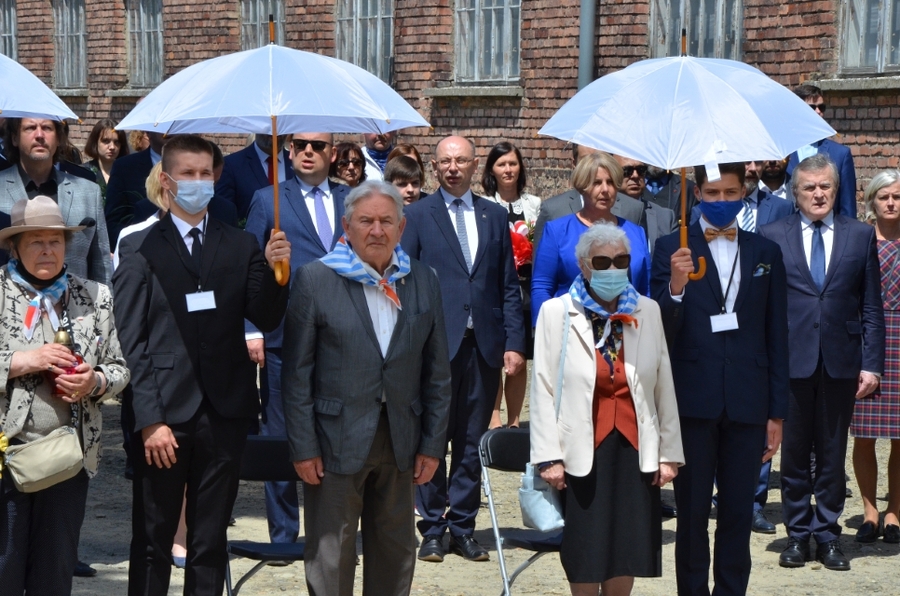 81. rocznica pierwszego masowego transportu Polaków do KL Auschwitz. Uroczystości w Oświęcimiu. Fot. Janusz Ślęzak (IPN)