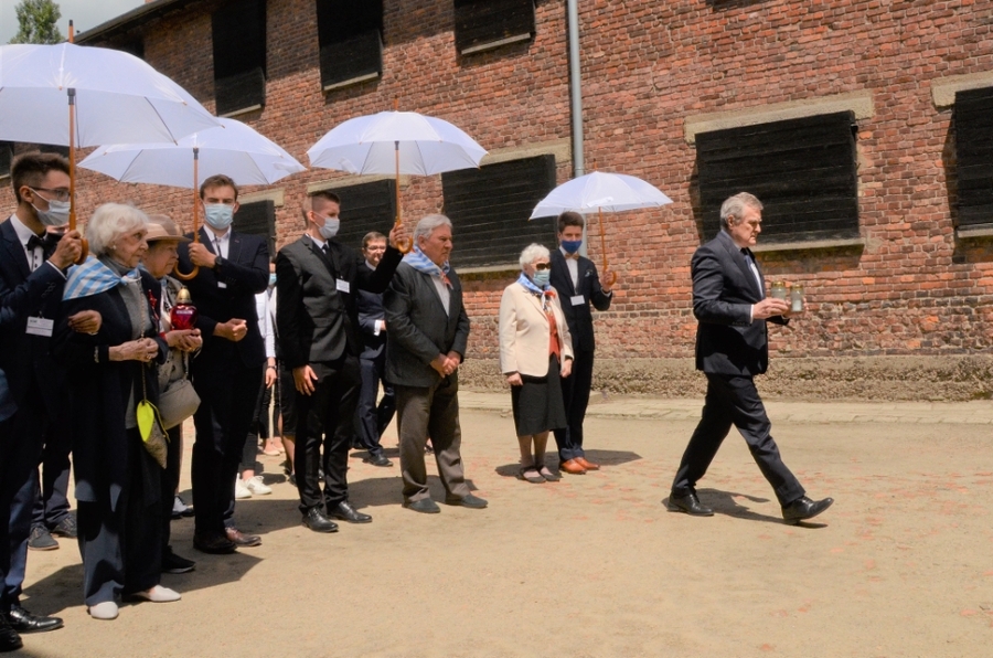 81. rocznica pierwszego masowego transportu Polaków do KL Auschwitz. Uroczystości w Oświęcimiu. Fot. Janusz Ślęzak (IPN)