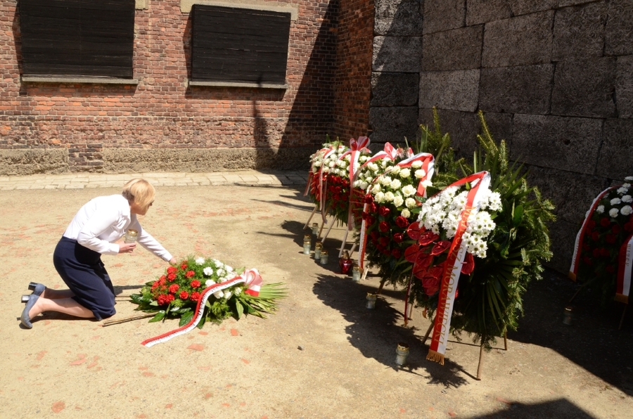 81. rocznica pierwszego masowego transportu Polaków do KL Auschwitz. Uroczystości w Oświęcimiu. Fot. Janusz Ślęzak (IPN)