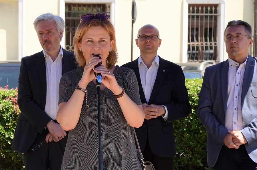 Nowy Sącz, 15.06.2021. Otwarcie wystawy „Gorzki pokój. Traktat ryski 1921”. Fot. Janusz Ślęzak (IPN)