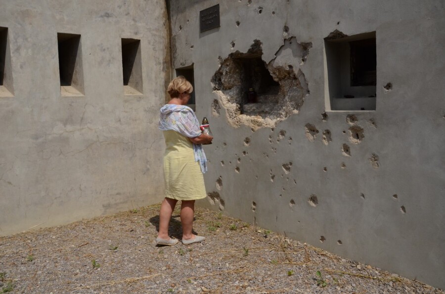 Upamiętnienie ofiar zbiorowych egzekucji na terenie Fortu 49 „Krzesławice” w Krakowie - fot. Żaneta Wierzgacz (IPN)