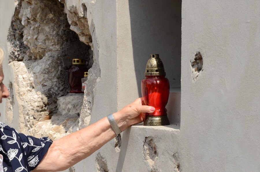 Upamiętnienie ofiar zbiorowych egzekucji na terenie Fortu 49 „Krzesławice” w Krakowie - fot. Żaneta Wierzgacz (IPN)