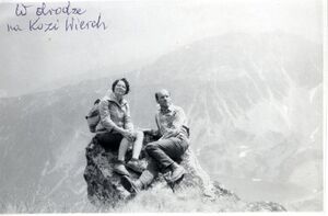 Danuta Suchorowska z mężem w Tatrach