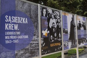 Nowy Sącz, 11.07.2021. Otwarcie wystawy o rzezi wołyńskiej. Fot. Agnieszka Masłowska (IPN)