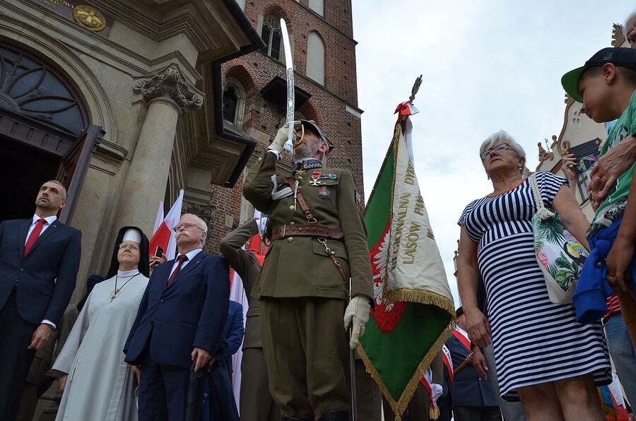 Krakowskie uroczystości w 77. rocznicę wybuchu powstania warszawskiego. Fot. Janusz Ślęzak (IPN)