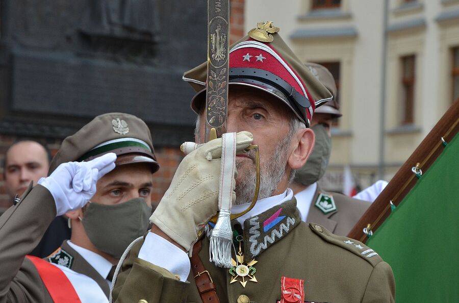 Krakowskie uroczystości w 77. rocznicę wybuchu powstania warszawskiego. Fot. Janusz Ślęzak (IPN)