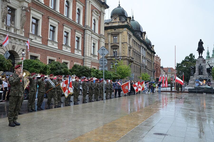 Krakowskie uroczystości w 77. rocznicę wybuchu powstania warszawskiego. Fot. Janusz Ślęzak (IPN)
