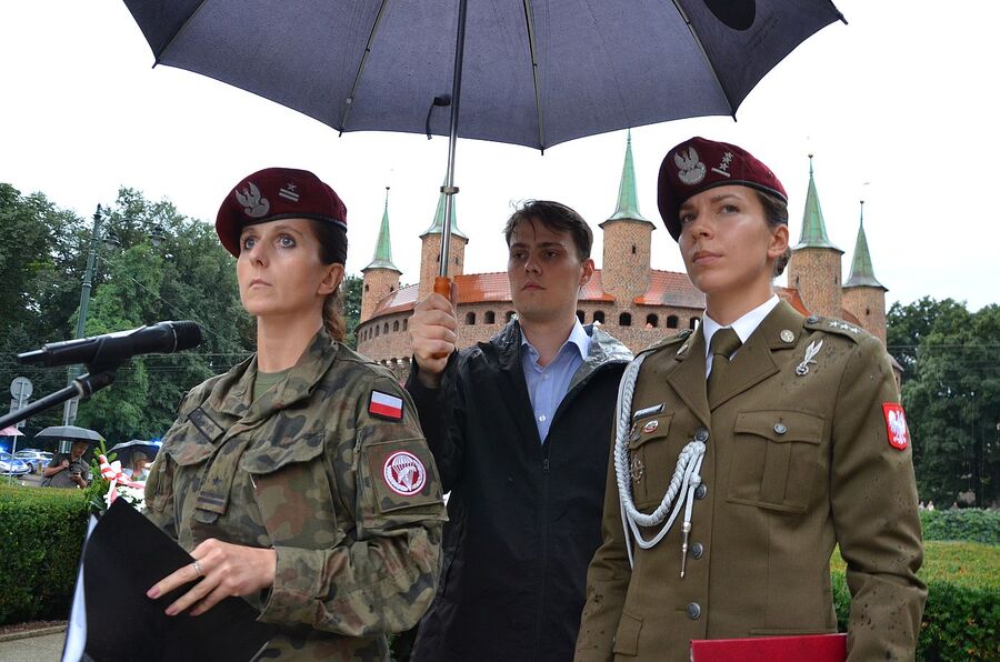 Krakowskie uroczystości w 77. rocznicę wybuchu powstania warszawskiego. Fot. Janusz Ślęzak (IPN)