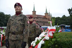 Krakowskie uroczystości w 77. rocznicę wybuchu powstania warszawskiego. Fot. Janusz Ślęzak (IPN)