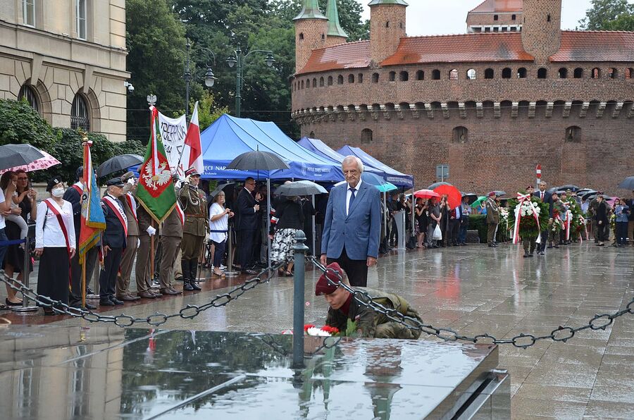 Krakowskie uroczystości w 77. rocznicę wybuchu powstania warszawskiego. Fot. Janusz Ślęzak (IPN)