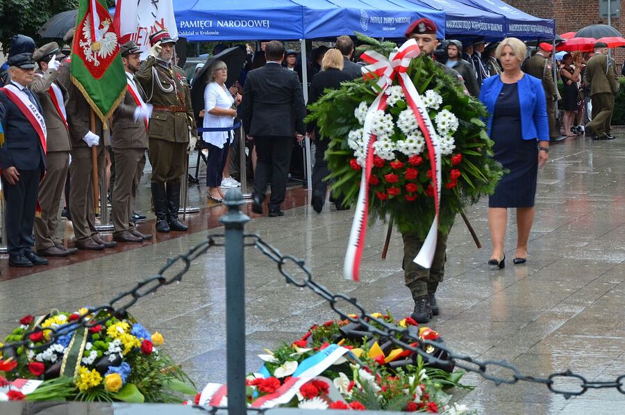 Krakowskie uroczystości w 77. rocznicę wybuchu powstania warszawskiego. Fot. Janusz Ślęzak (IPN)